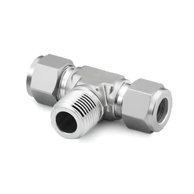 Swagelok 43Q55T1 - MALE BRANCH TEE 3/8" TUBE OD X 3/8" NPT, SS 316, CROSS-REFERENCE: HAM-LET PART# 772LSS3/8X3/8, PARKER PART# 6MBT6N, SWAG