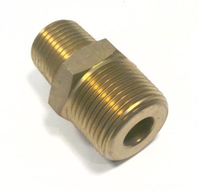 Swagelok B-12-HRN-8 - DISCONTINUED BY MANUFACTURER, BRASS PIPE FITTING, HEX REDUCING NIPPLE, 3/4 IN. MALE NPT X 1/2 IN. MALE NPT