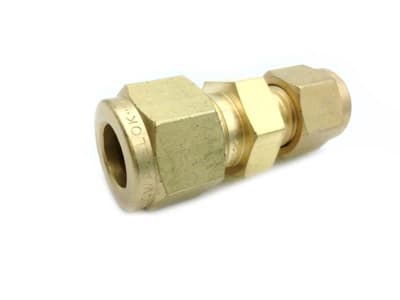 Swagelok B-600-6-4 - TUBE FITTING, REDUCING UNION, 3/8 INCH X 1/4 INCH TUBE OD, BRASS