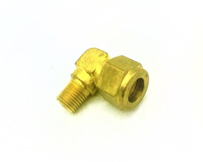Swagelok B-810-2-4 - BRASS SWAGELOK TUBE FITTING, MALE ELBOW, 1/2 INCH, TUBE OD X 1/4 INCH, MALE NPT