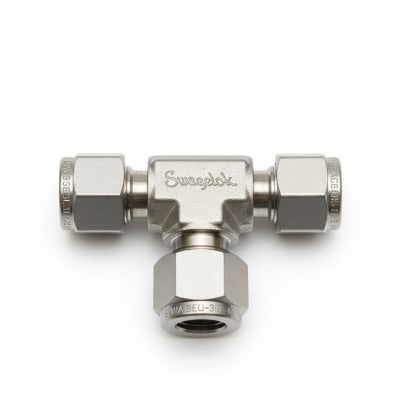 Swagelok S-600-3 - CARBON STEEL SWAGELOK TUBE FITTING, UNION TEE, 3/8 IN. TUBE OD