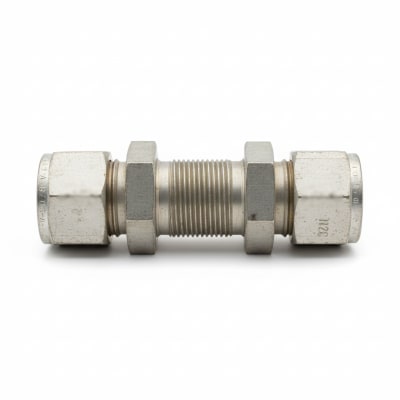 Swagelok S-810-61-8AN - CARBON STEEL SWAGELOK TUBE FITTING, BULKHEAD UNION, 1/2 IN. TUBE OD X 1/2 IN. AN TUBE FLARE