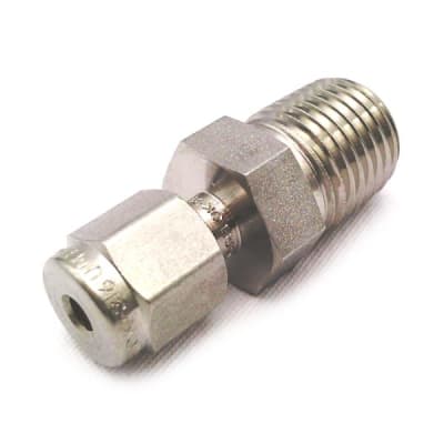 Swagelok SS-200-1-4 - TUBE FITTING, STAINLESS STEEL, MALE CONNECTOR, 1/8 INCH TUBE OD X 1/4 INCH MALE NPT