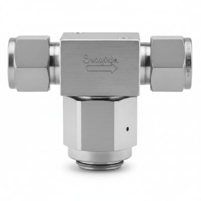 Swagelok SS-2TF-2 - STAINLESS STEEL TEE, TYPE PARTICULATE FILTER, 1/8 IN. SWAGELOK TUBE FITTING, 2 MICRON PORE SIZE