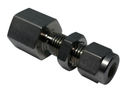 Swagelok SS-400-71-2 - TUBE FITTING, BULKHEAD FEMALE CONNECTOR, 1/4" TUBE OD X 1/8" FEMALE NPT, 316 STAINLESS STEEL