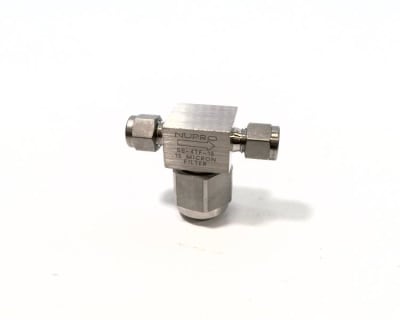 Swagelok SS-4TF-15 - DISCONTINUED BY MANUFACTURER, TEE-TYPE PARTICULATE FILTER TUBE FITTING, 1/4IN TUBE FITTING, 15 MICRON PORE SIZE