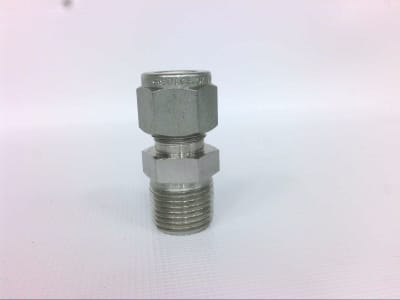 Swagelok SS-600-1-6 - TUBE FITTING, MALE CONNECTOR, 3/8 IN. TUBE OD X 3/8 IN. MALE NPT, STAINLESS STEEL