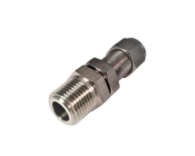 Swagelok SS-600-11-6 - STAINLESS STEEL TUBE FITTING, BULKHEAD MALE CONNECTOR, 3/8 INCH TUBE OUTER DIAMETER, 3/8 INCH MALE NPT
