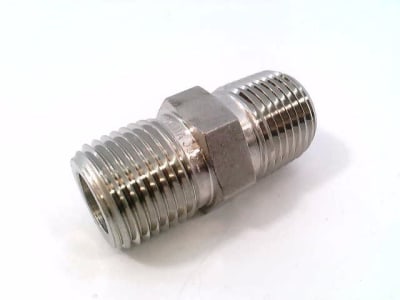 Swagelok SS-8-HN - PIPE FITTING, HEX NIPPLE, 316 STAINLESS STEEL, CONNECTION 1: SIZE 1/2 INCH MALE NPT