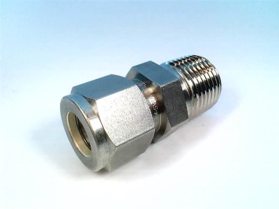 Swagelok SS-810-1-8 - TUBE FITTING, MALE CONNECTOR, 1/2" TUBE OD, 1/2" MALE NPT, STRAIGHT, SS