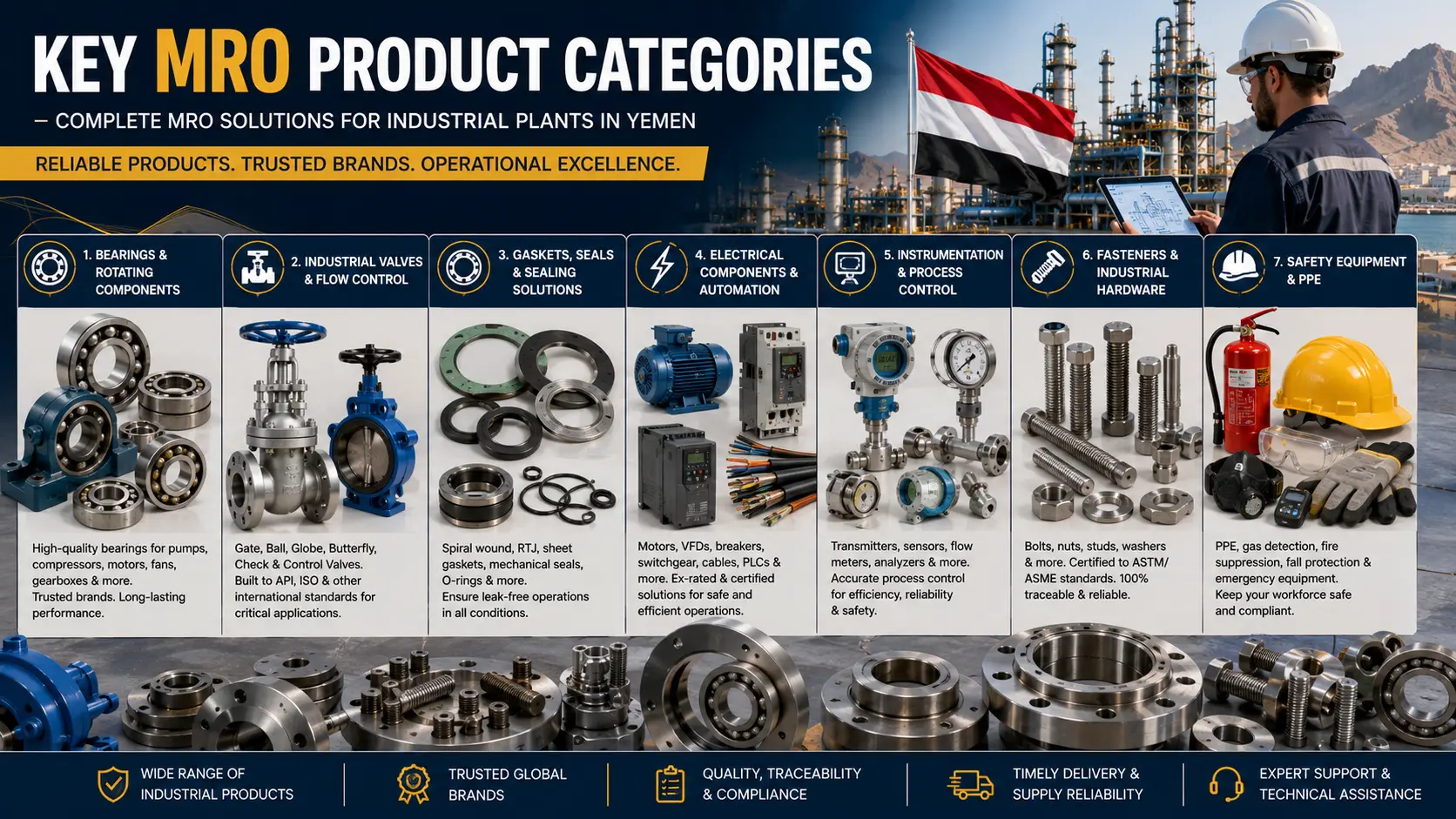 key-mro-product-categories-yemen-industrial-maintenance-supplies.webp